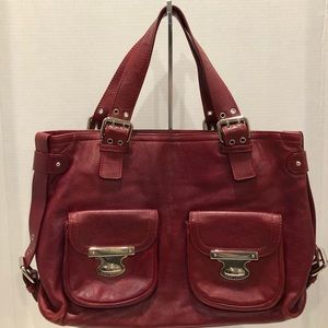 Vintage Marc Jacobs Pocket Tote Cherry Red Leather